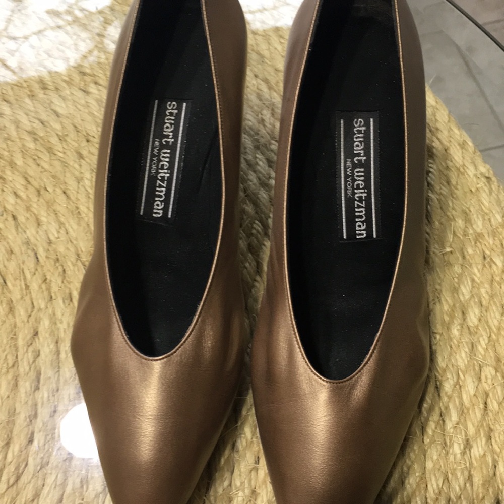 StuartWeitzman metallic heels All Leather - Picture 1 of 6